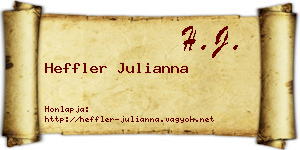 Heffler Julianna névjegykártya